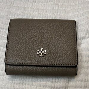 Tory Burch Taupe Leather Wallet
